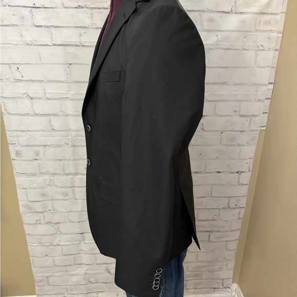 JOE’S 44R Black Polyester Charger Sport Coat Jacket‎ J329 2 Button - Picture 4 of 12